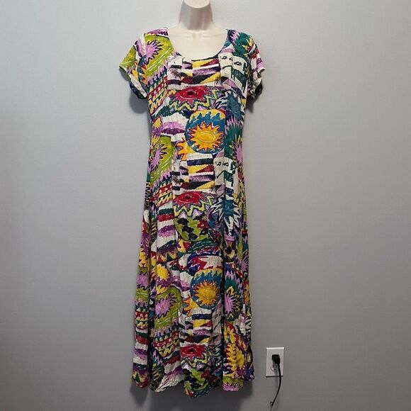 Jams World Multi-Color Midi Dress Size M - Picture 1 of 5